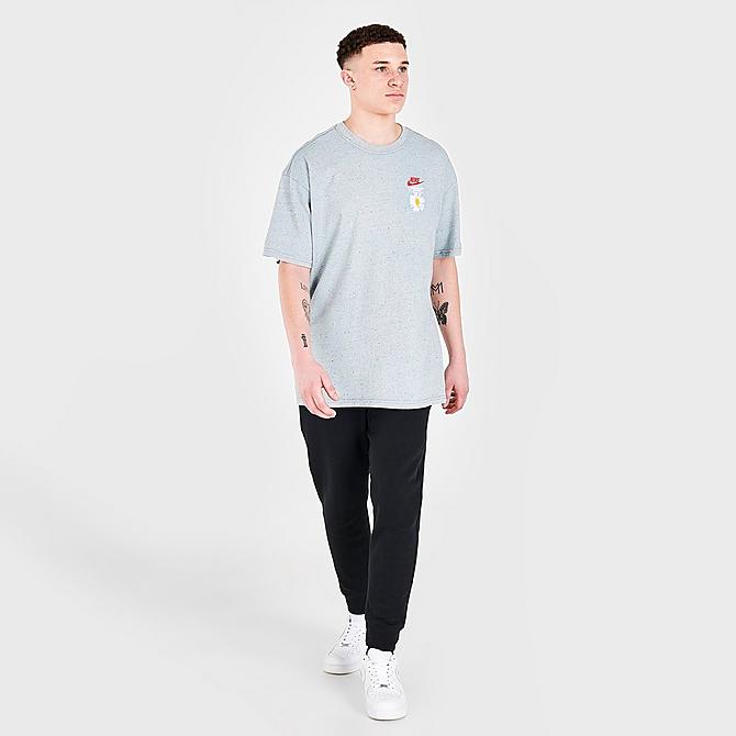 Front Three Quarter view of Men's Nike Sportswear Have A Nike Day T-Shirt in Ashen Slate Click to zoom