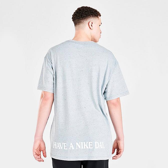 Back Right view of Men's Nike Sportswear Have A Nike Day T-Shirt in Ashen Slate Click to zoom