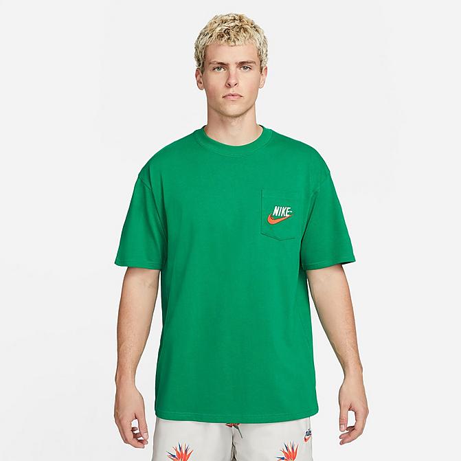 Front view of Men's Nike Sportswear Air Max 90 T-Shirt in Malachite Click to zoom