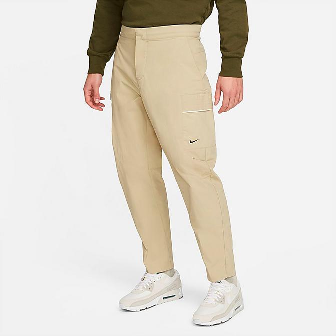 Front view of Men's Nike Sportswear Style Essentials Utility Pants in Limestone/Sail/Ice Silver/Limestone Click to zoom