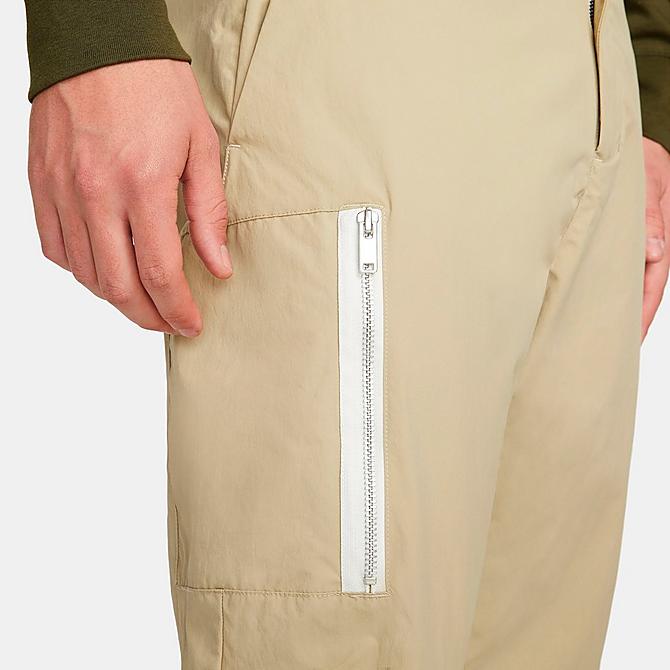 On Model 5 view of Men's Nike Sportswear Style Essentials Utility Pants in Limestone/Sail/Ice Silver/Limestone Click to zoom