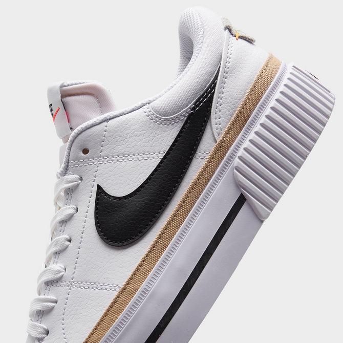 Nike Court Legacy Lift White & Hemp Platform Shoes