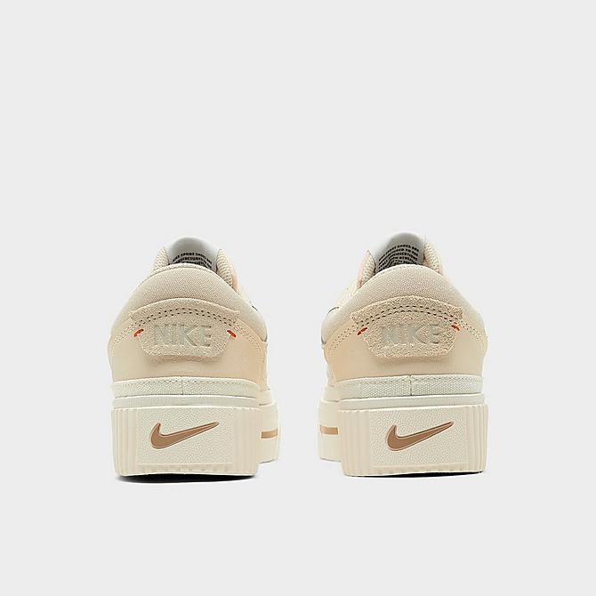 Left view of Women's Nike Court Legacy Lift Casual Shoes in Pearl White/Phantom/Sail/Team Orange Click to zoom