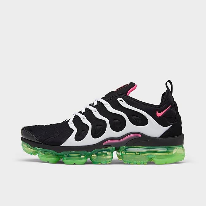 Right view of Men's Nike Air VaporMax Plus Just Do You Running Shoes in Black/Hyper Pink/White/Lime Glow Click to zoom