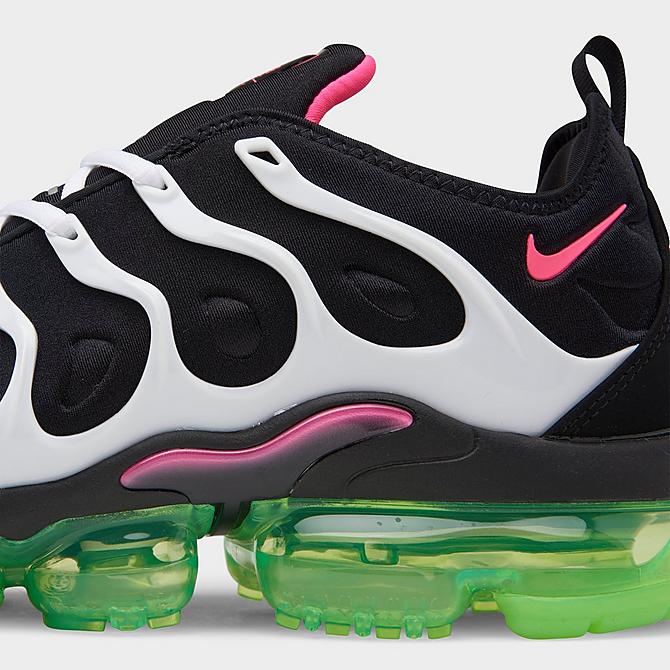 Front view of Men's Nike Air VaporMax Plus Just Do You Running Shoes in Black/Hyper Pink/White/Lime Glow Click to zoom