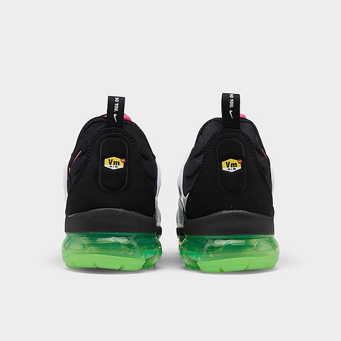Left view of Men's Nike Air VaporMax Plus Just Do You Running Shoes in Black/Hyper Pink/White/Lime Glow Click to zoom
