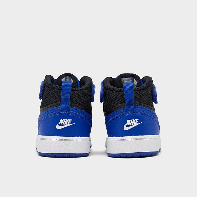Left view of Boy's Toddler Nike Court Borough Mid 2 Casual Shoes in Black/Game Royal/Game Royal/White Click to zoom