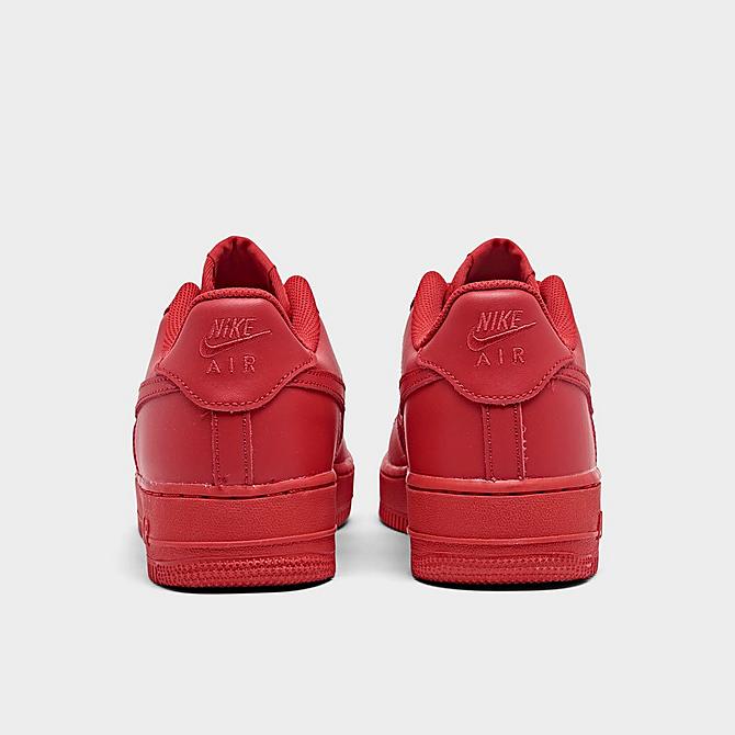 Left view of Boys' Big Kids' Nike Air Force 1 LV8 Casual Shoes in University Red/University Red/Black Click to zoom