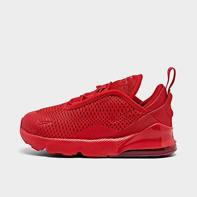 Right view of Boys' Toddler Nike Air Max 270 Casual Shoes in University Red/University Red Click to zoom