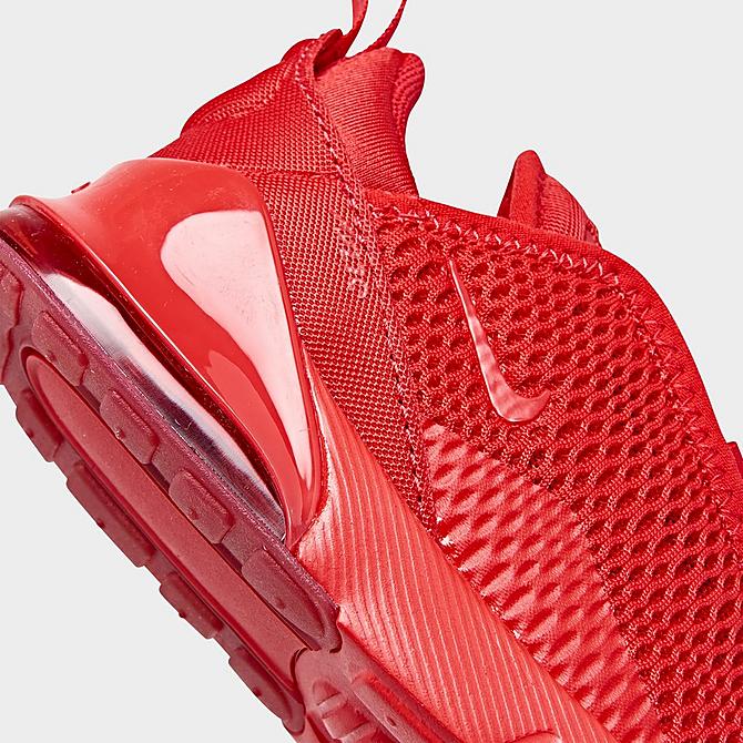 Front view of Boys' Toddler Nike Air Max 270 Casual Shoes in University Red/University Red Click to zoom