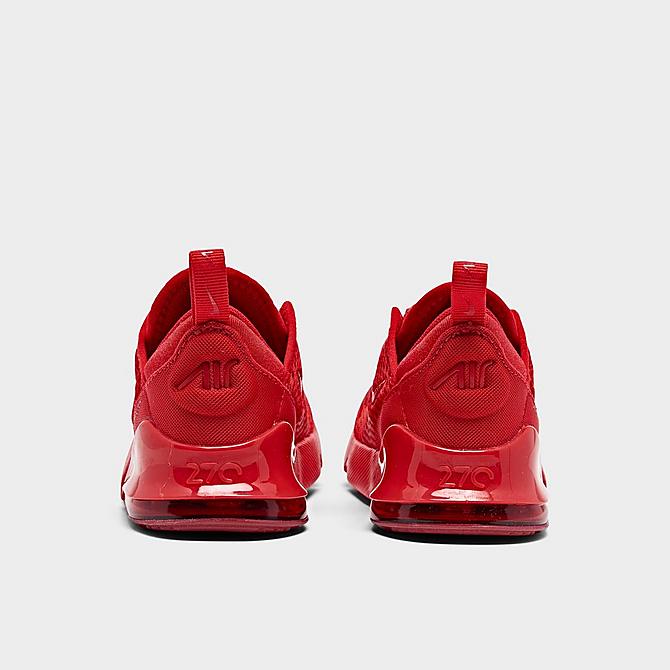 Left view of Boys' Toddler Nike Air Max 270 Casual Shoes in University Red/University Red Click to zoom