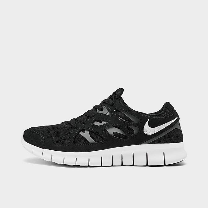 Right view of Women's Nike Free Run 2 Running Shoes in Black/Dark Smoke Grey/Sail/White Click to zoom
