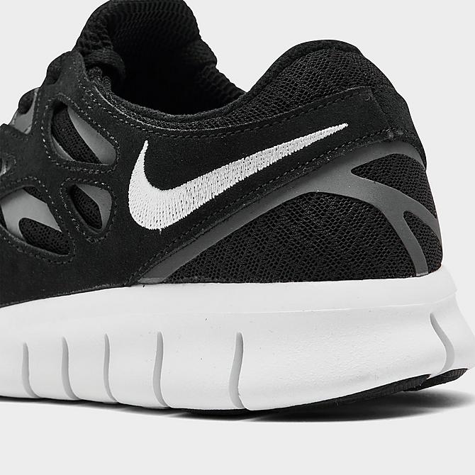 Front view of Women's Nike Free Run 2 Running Shoes in Black/Dark Smoke Grey/Sail/White Click to zoom