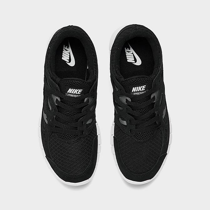 Back view of Women's Nike Free Run 2 Running Shoes in Black/Dark Smoke Grey/Sail/White Click to zoom