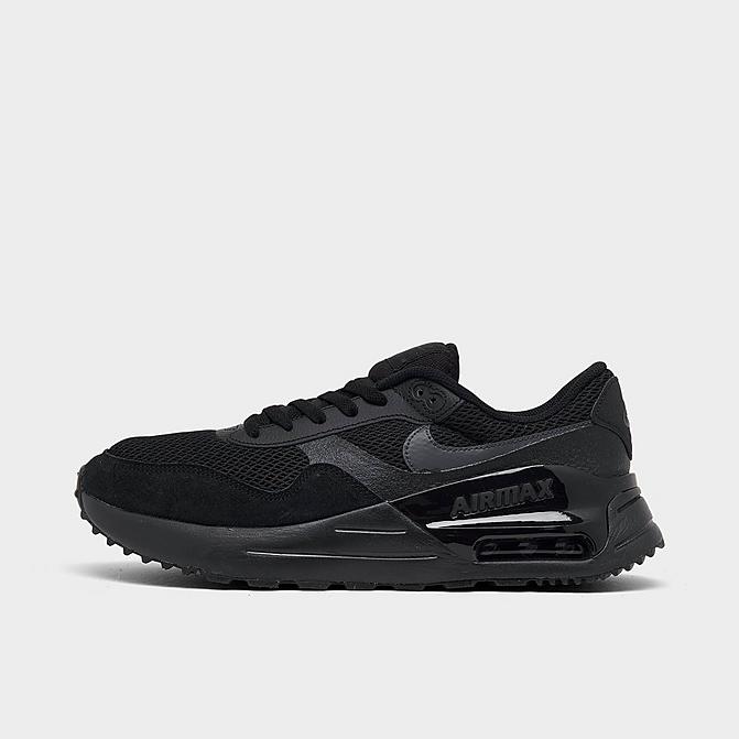 Right view of Men's Nike Air Max SYSTM Casual Shoes in Black/Black/Anthracite Click to zoom