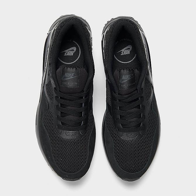 Back view of Men's Nike Air Max SYSTM Casual Shoes in Black/Black/Anthracite Click to zoom