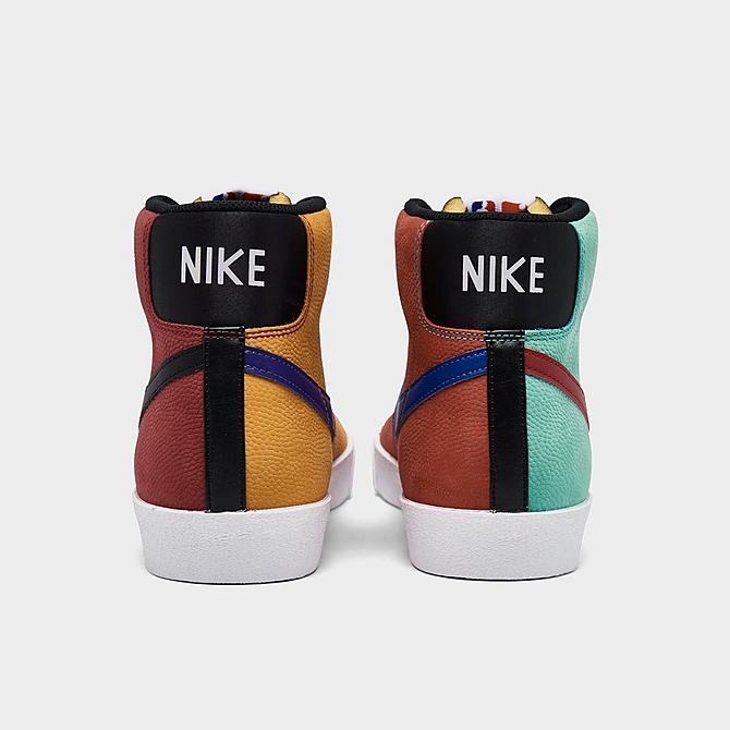 Left view of Nike Blazer Mid '77 EMB NBA-WNBA Casual Shoes in Washed Teal/Gym Red/White Click to zoom