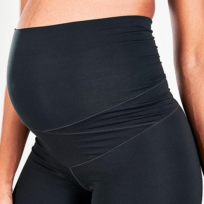 On Model 5 view of Women's Nike One Bike Shorts (Maternity) in Black/White Click to zoom
