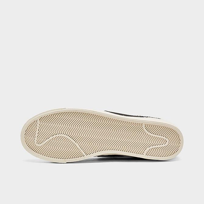 Bottom view of Nike Blazer Low '77 Jumbo Swoosh Casual Shoes in White/Black/White/Sail/Volt/Team Orange Click to zoom