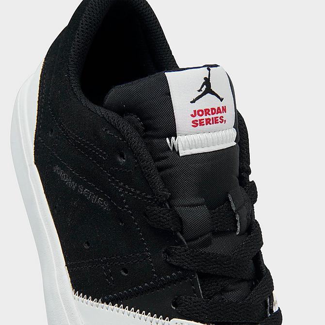 Front view of Big Kids' Jordan Series Casual Shoes in Black/White/Summit White/University Red Click to zoom