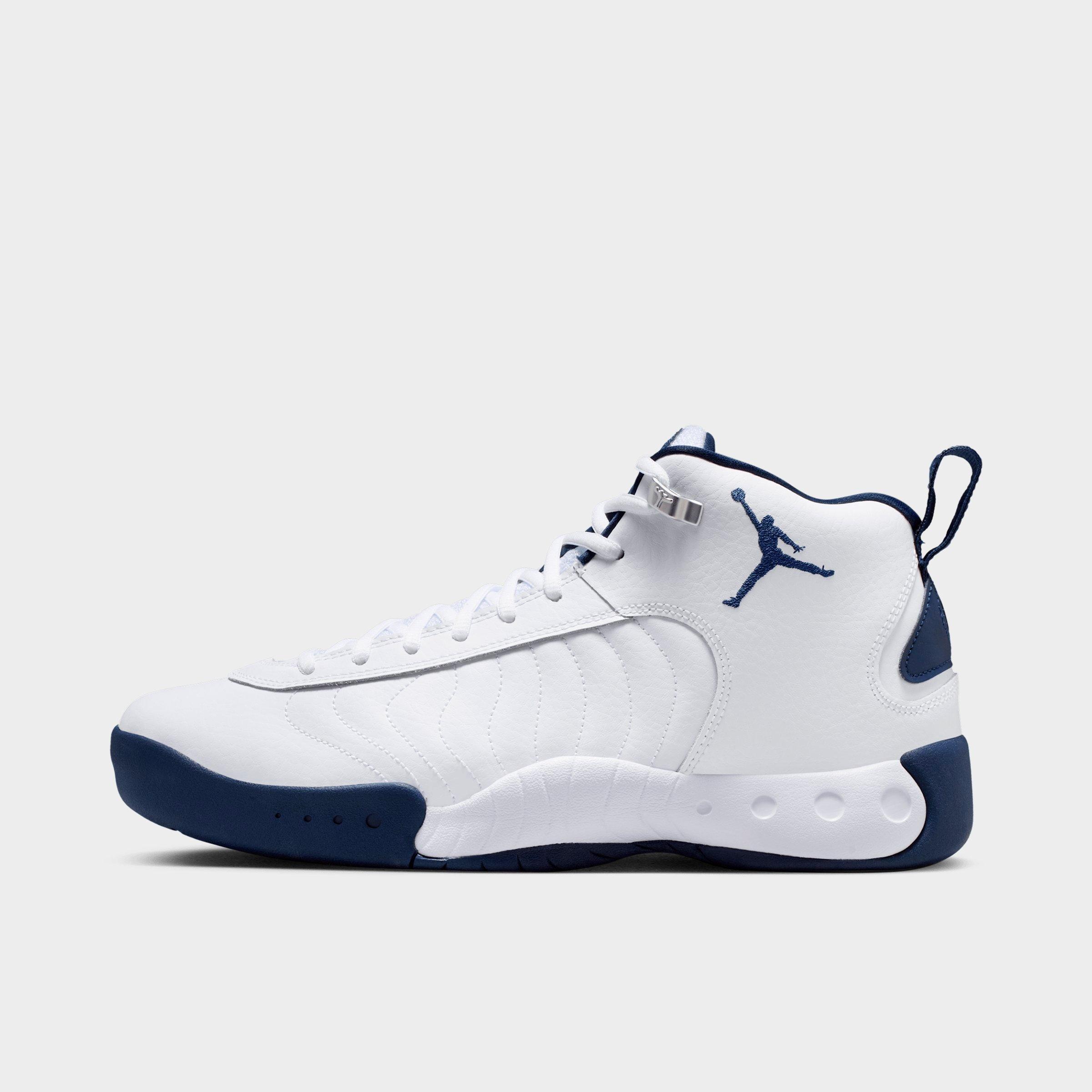 Jordan White and Navy Retro Jumpman Men\'s Athletic Sneakers Jordan Jumpman Retro  main image 3