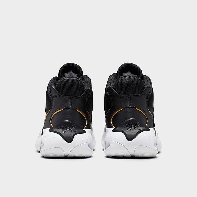 Left view of Jordan Max Aura 4 Basketball Shoes in Black/Metallic Gold/White Click to zoom