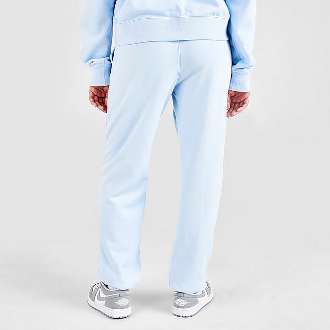 Back Right view of Women's Jordan Essentials Fleece Jogger Pants in Celestine Blue Click to zoom