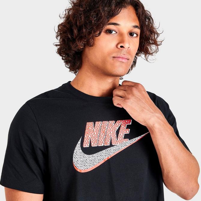 Nike Men Futura Sportswear Logo T-Shirt Neon Blue/White