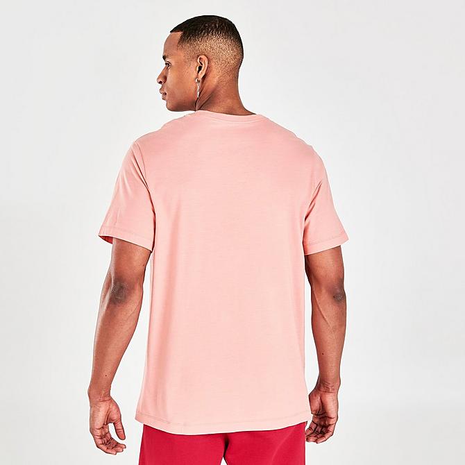 Back Right view of Men's Nike Sportswear Futura T-Shirt in Light Madder Root/Sangria Click to zoom
