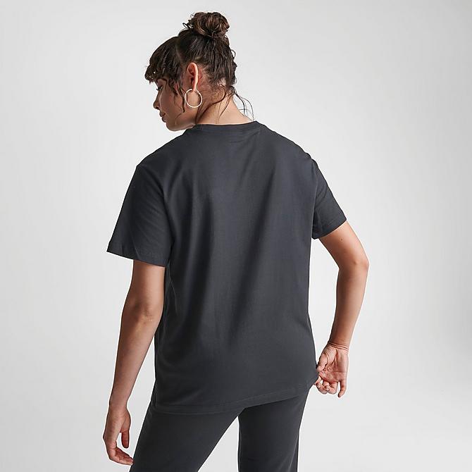 Back Right view of Women's Nike Sportswear Essential T-Shirt in Black/White Click to zoom
