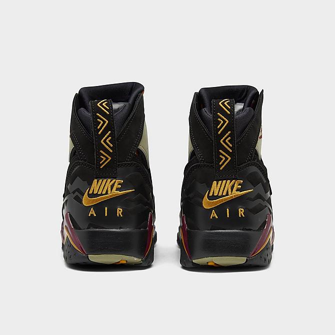 Left view of Air Jordan Retro 7 SE Basketball Shoes in Black/Cherrywood Red/Neutral Olive Click to zoom