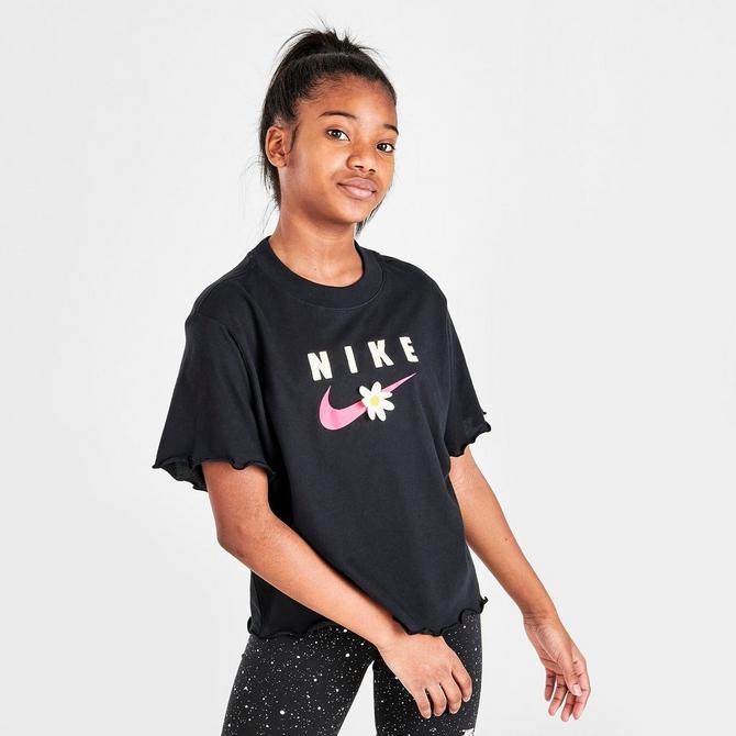 Girls' Nike Sportswear Sport Daisy Crop T-Shirt| Finish Line