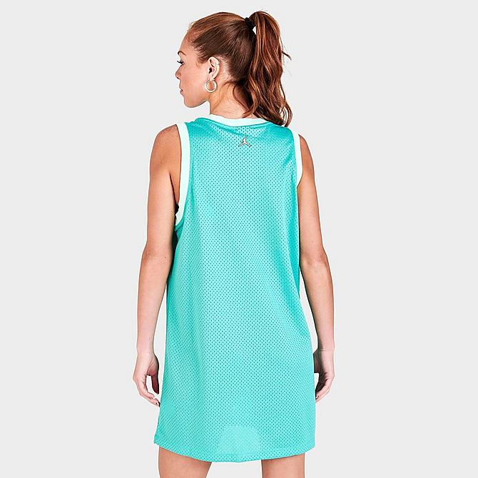 Back Right view of Women's Jordan Heritage Dress in Washed Teal/Mint Foam/Black Click to zoom