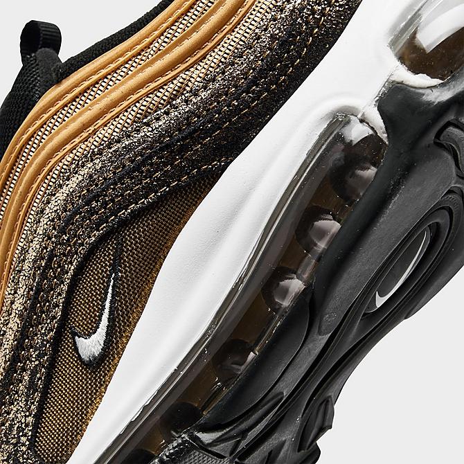 Front view of Women’s Nike Air Max 97 SE Metallic Casual Shoes in Twine/White/Metallic Gold/Off Noir Click to zoom