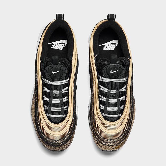 Back view of Women’s Nike Air Max 97 SE Metallic Casual Shoes in Twine/White/Metallic Gold/Off Noir Click to zoom