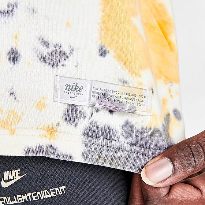 On Model 6 view of Men's Nike Sportswear Max 90 All-Over Print T-Shirt in Cave Purple/Coconut Milk/Pollen Click to zoom