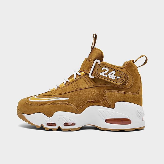 Right view of Boys' Big Kids' Nike Air Griffey Max 1 Training Shoes in Wheat/Pollen/White/Gum/Light Brown Click to zoom