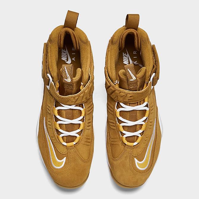 Back view of Boys' Big Kids' Nike Air Griffey Max 1 Training Shoes in Wheat/Pollen/White/Gum/Light Brown Click to zoom