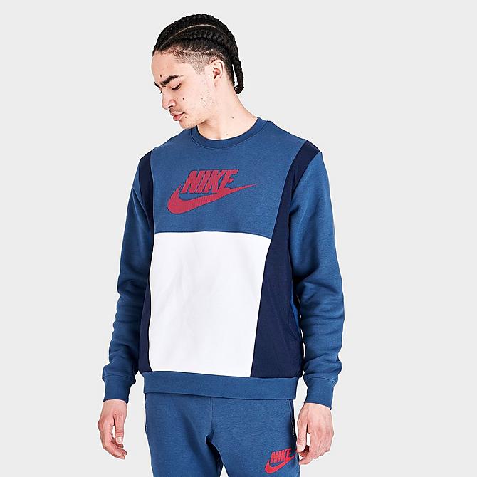 Men's Nike Sportswear Hybrid Crewneck Sweatshirt| Finish Line