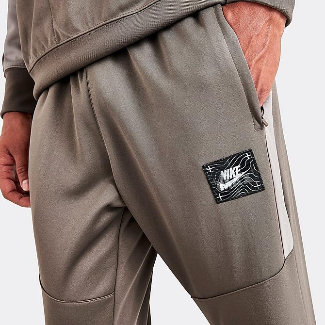 On Model 5 view of Men's Nike Sportswear Air Max Jogger Pants in Olive Grey/Enigma Stone/Black Click to zoom