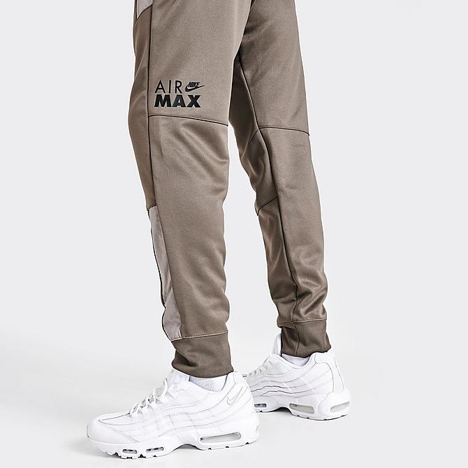 On Model 6 view of Men's Nike Sportswear Air Max Jogger Pants in Olive Grey/Enigma Stone/Black Click to zoom
