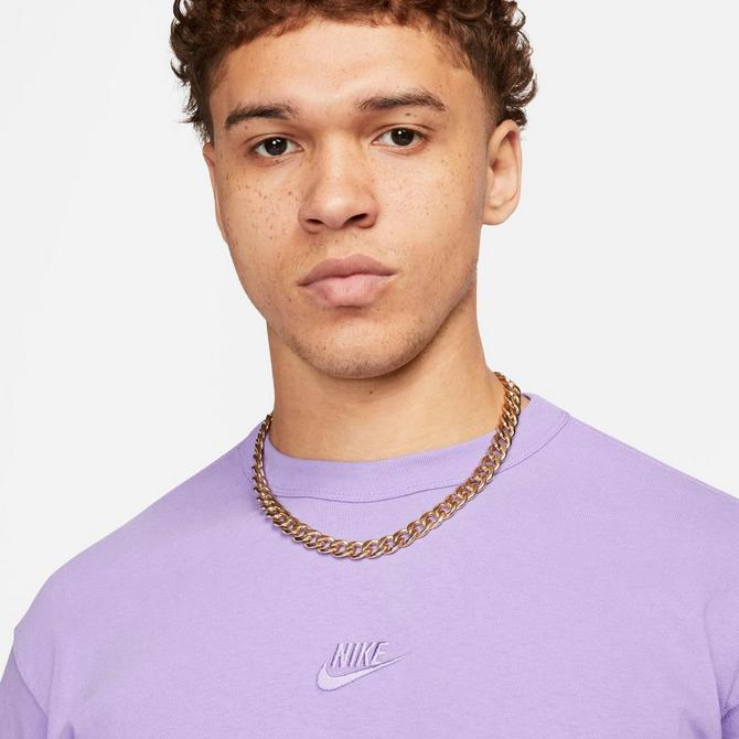 Nike Premium Essential Cotton T-Shirt in Night Maroon