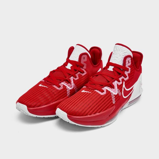 red and white basketball shoes nike