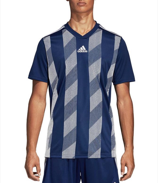 Men's adidas Striped 19 Jersey T-Shirt| Finish Line Men's adidas Striped 19 Jersey T-Shirt| Finish Line