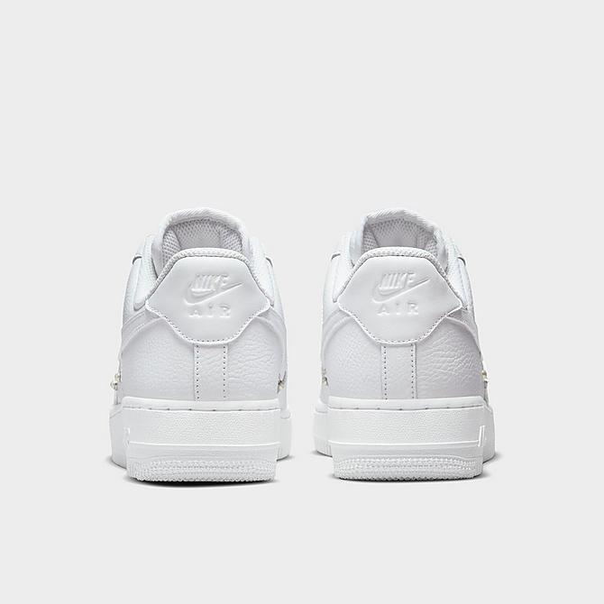 Left view of Women's Nike Air Force 1 Low '07 SE Pearl Casual Shoes in White/Metallic Silver/Black/White Click to zoom