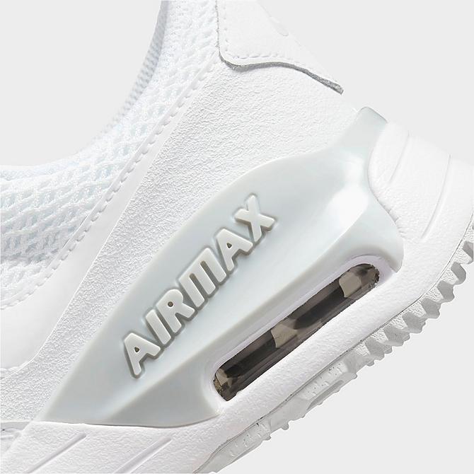 Front view of Big Kids' Nike Air Max SYSTM Casual Shoes in White/White/Pure Platinum Click to zoom