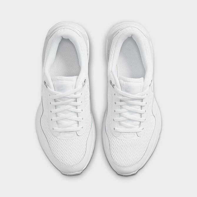 Back view of Big Kids' Nike Air Max SYSTM Casual Shoes in White/White/Pure Platinum Click to zoom