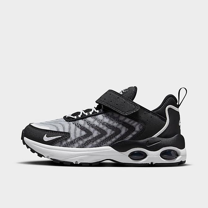 Right view of Little Kids' Nike Air Max TW Casual Shoes in Black/White/Black/White Click to zoom