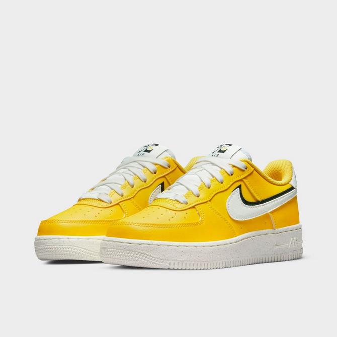 nike big kids air force 1 low lv8 bg black metallic gold white