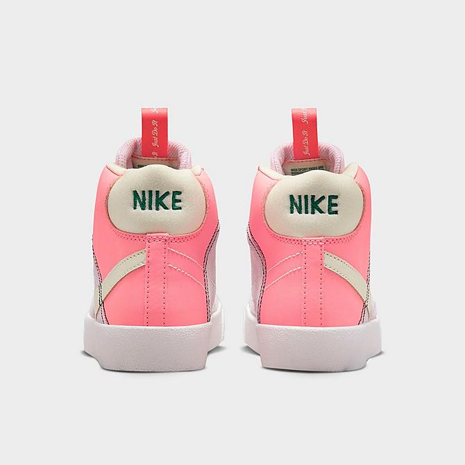 Left view of Girls' Little Kids' Nike Blazer Mid '77 SE Casual Shoes in Pink Foam/Coconut Milk/Pink Gaze/Summit White Click to zoom